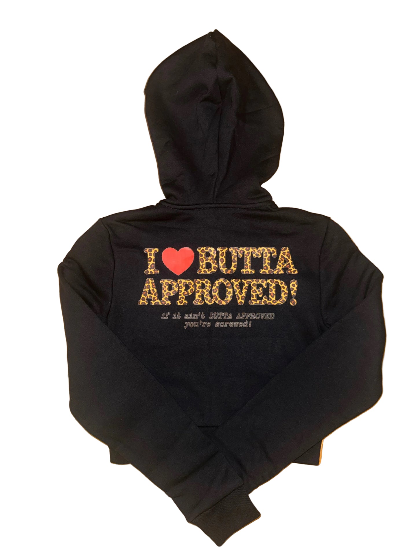 I ❤️ Butta Approved Full-Zip Crop Hoodie ( Female )